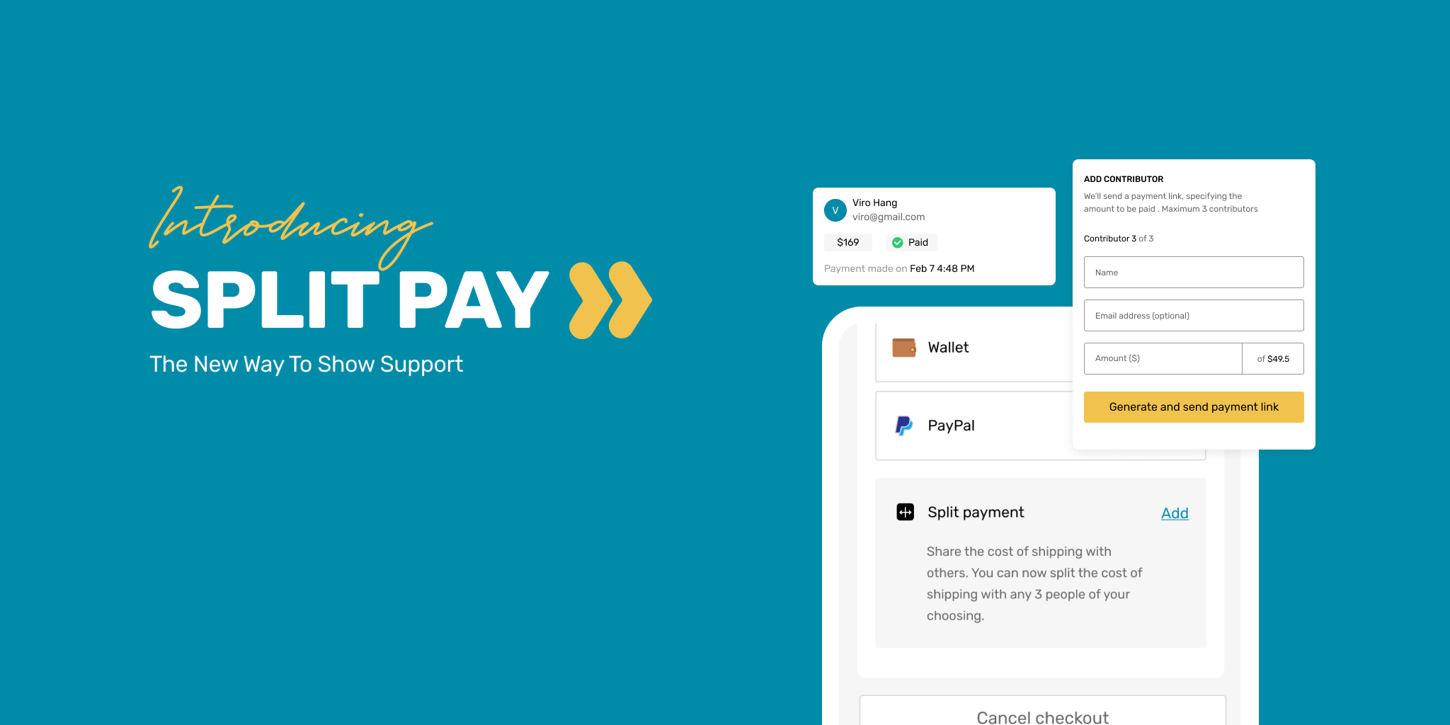 The Newest Way To Show Support - Split Payment Is Here