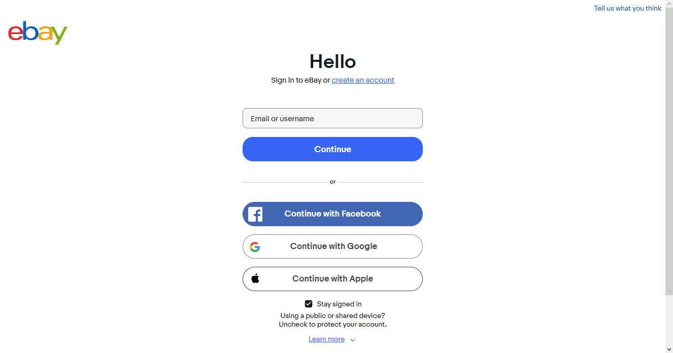 How to Log in on eBay
