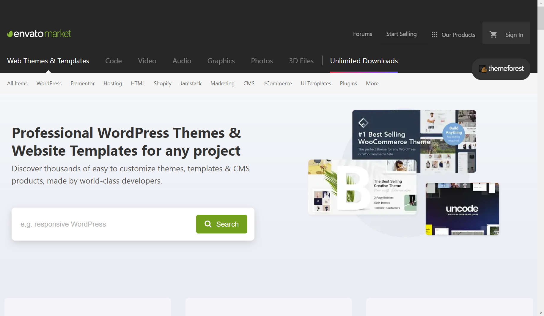You can find themes on ThemeForest