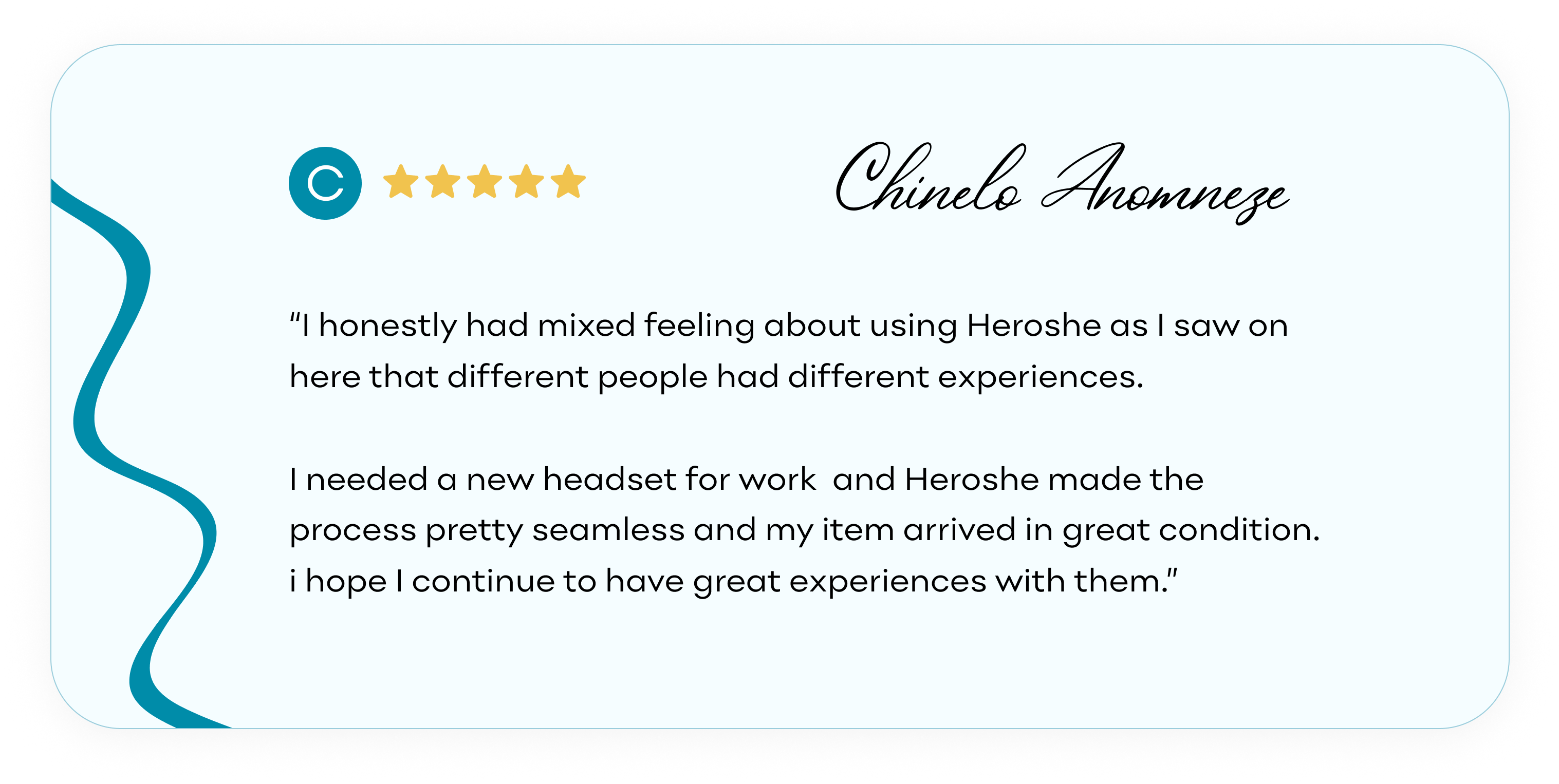 Heroshe testimonial