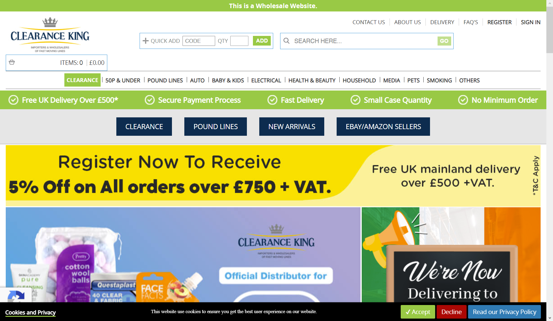 Clearance King (one of the best UK wholesale suppliers)