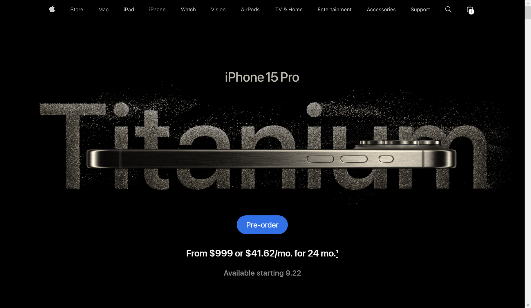 iphone 15 pro home page