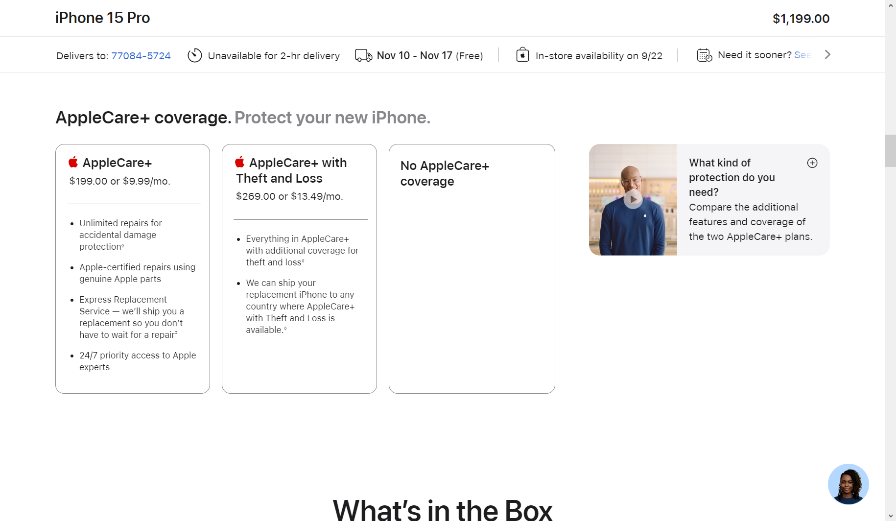 iphone 15 product page