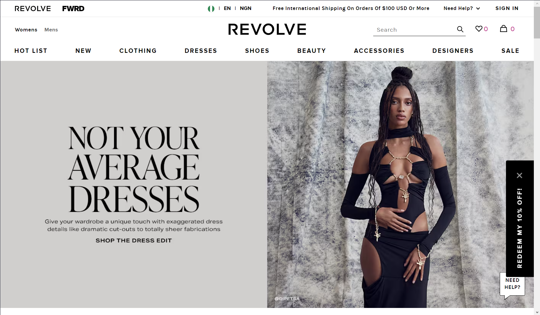 Image of Revolve. One of the best ASOS alternatives. 