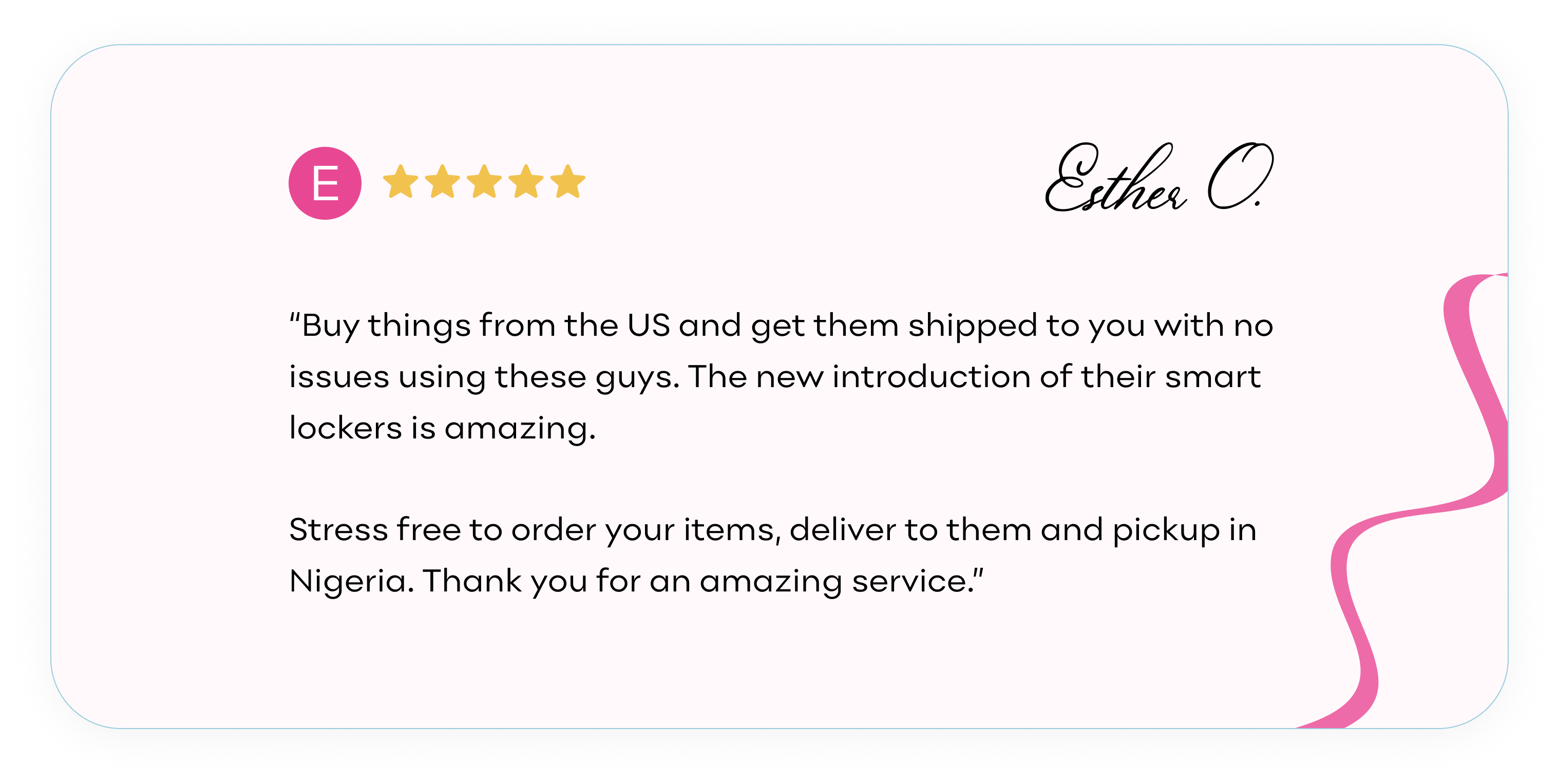 A review from a Heroshe user Esther