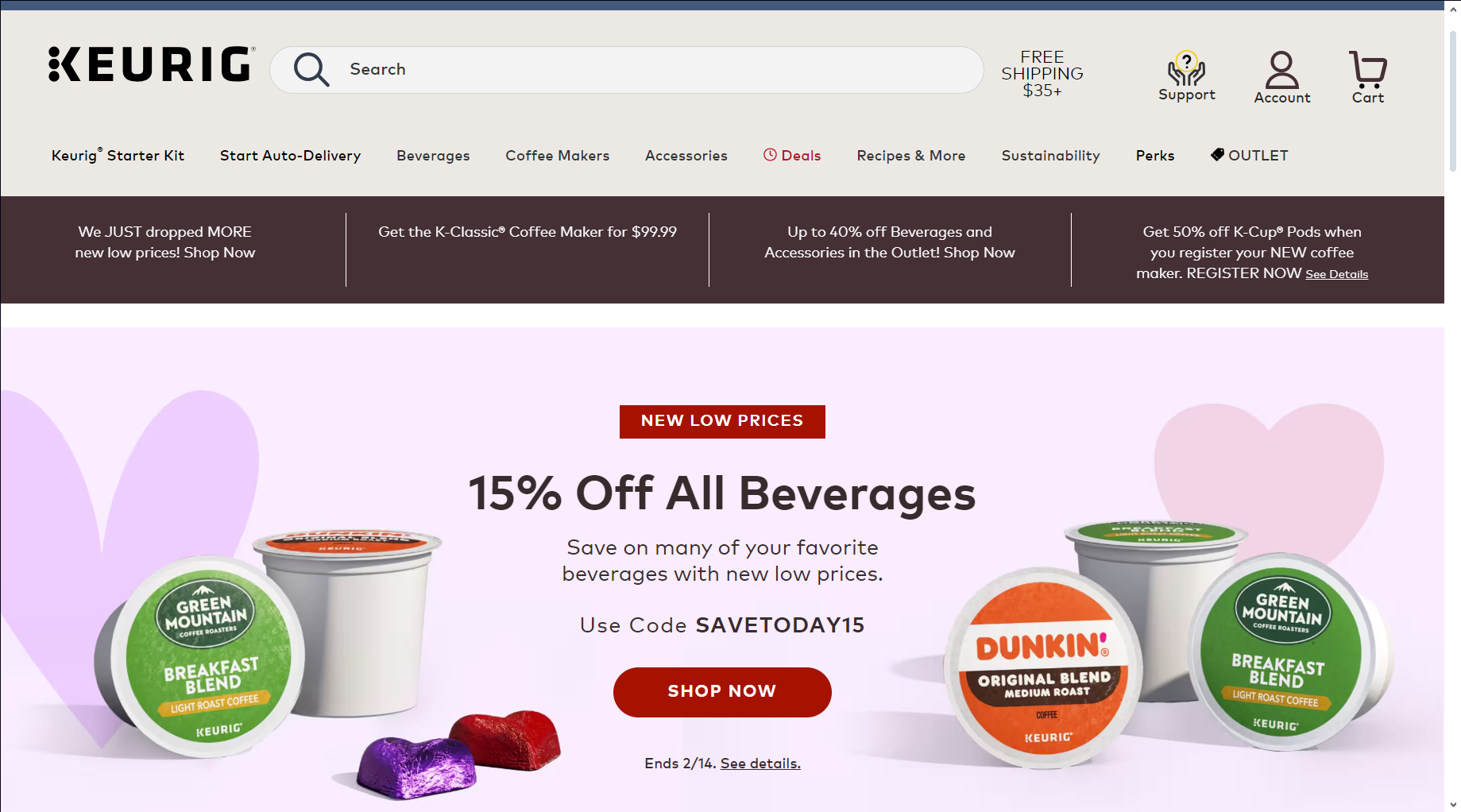 Visit Keurig for Awesome Valentine’s Day Deals