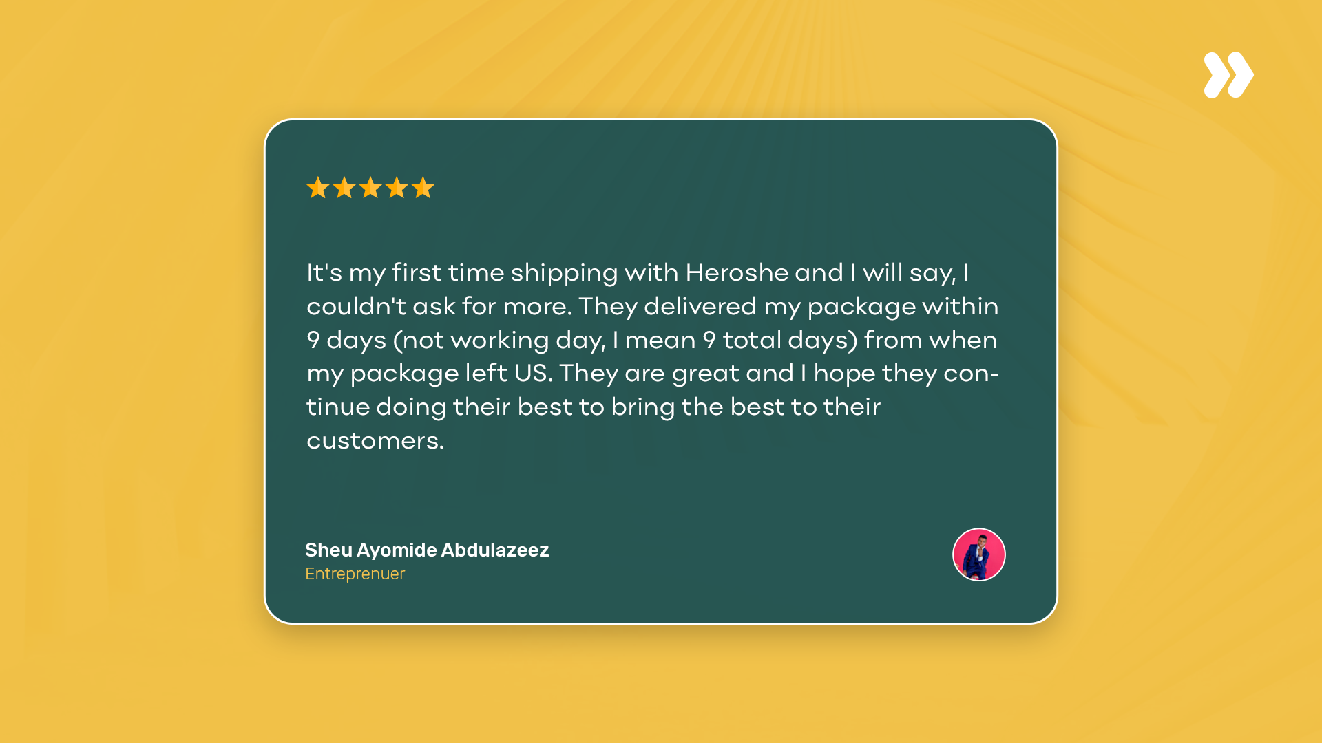 Heroshe customer review