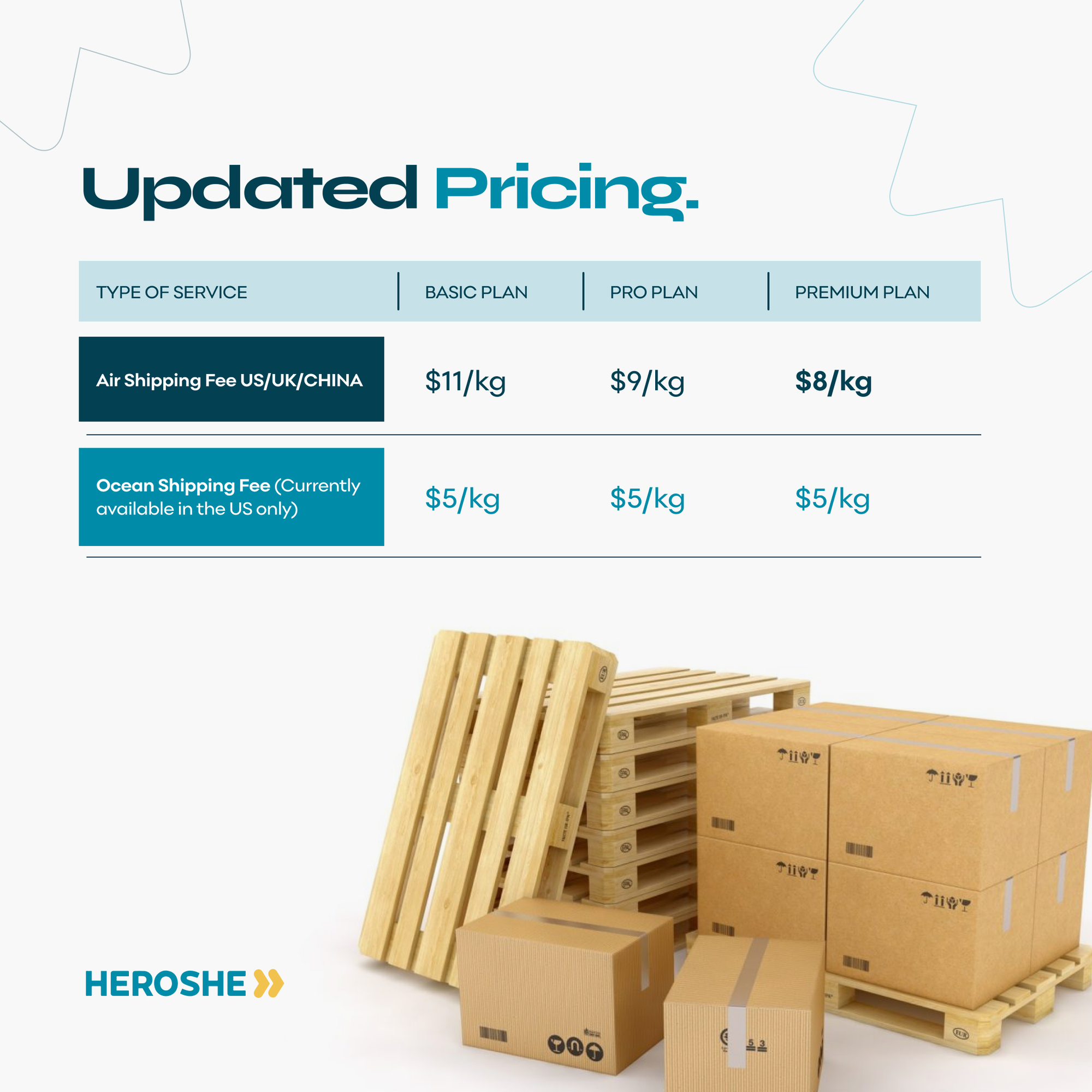 Heroshe new pricing