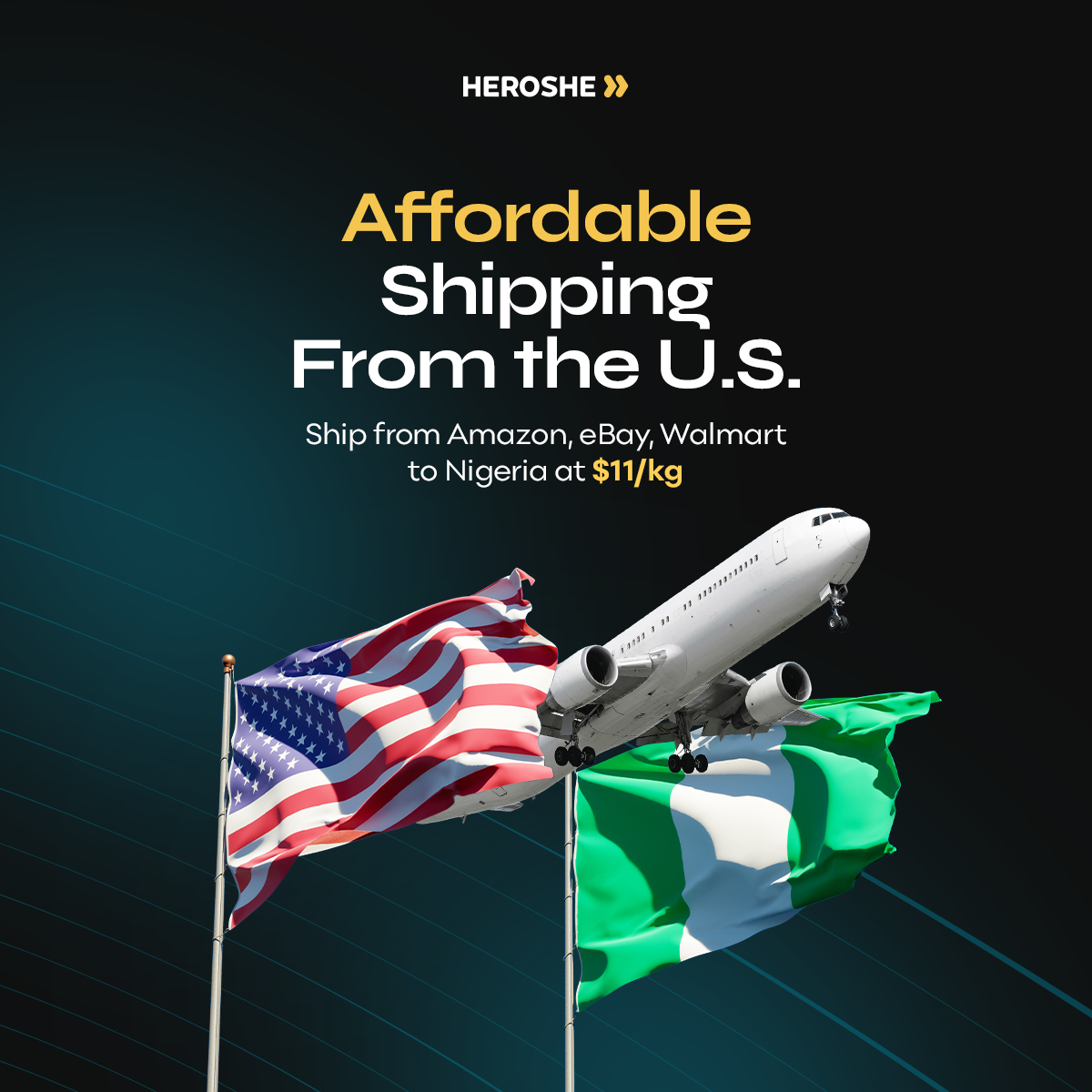 Affordable shipping from the U.S. to Nigeria